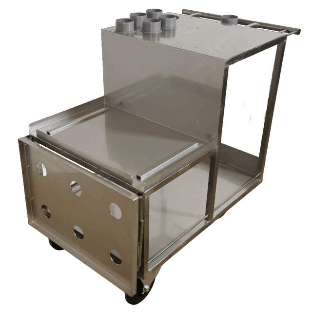 Ohrmarkenwagen aus Edelstahl