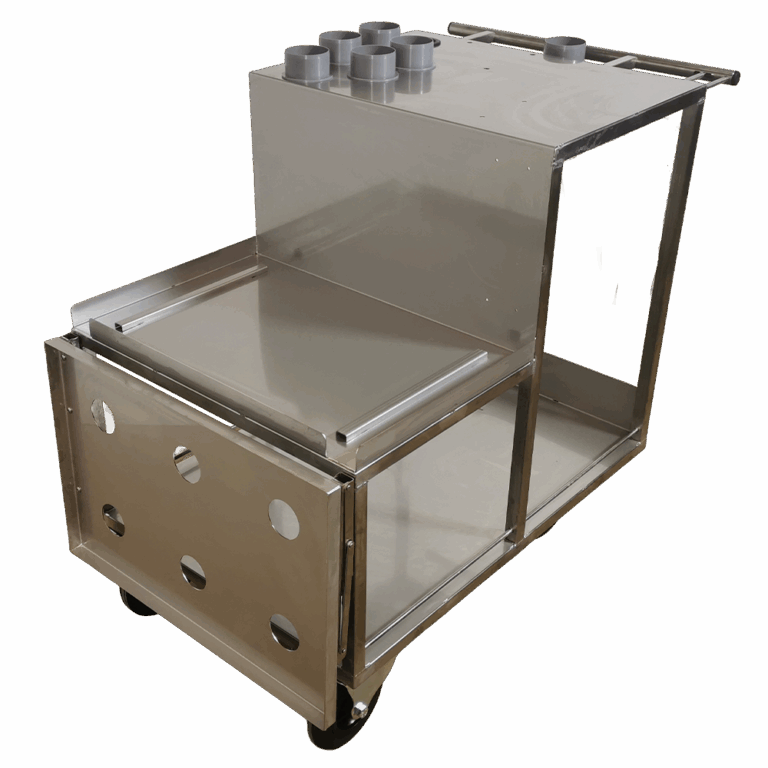 øremærkevogn i rustfrit stål