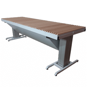 Udsugningsbord med hæve sænk – 2500x800 mm - front/skrå