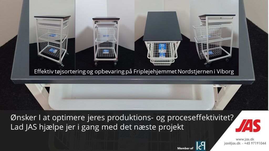 Friplejehjemmet Nordstjernen i Viborg bruger tøjsorteringsvogne fra JAS