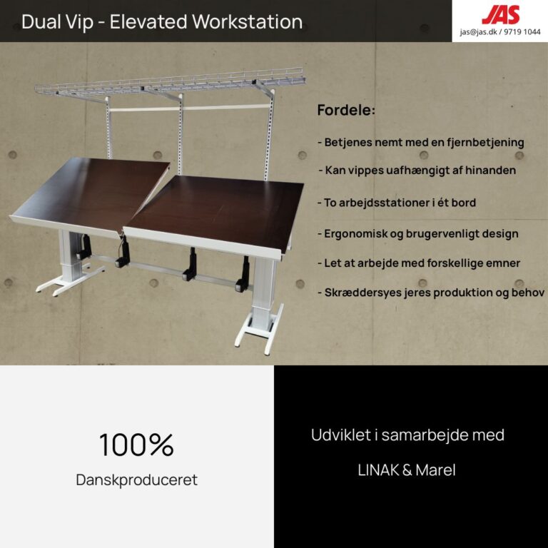 Gemeinsam mit Marel und Linak haben wir unsere Dual Vip - Elevated Workstation entwickelt.