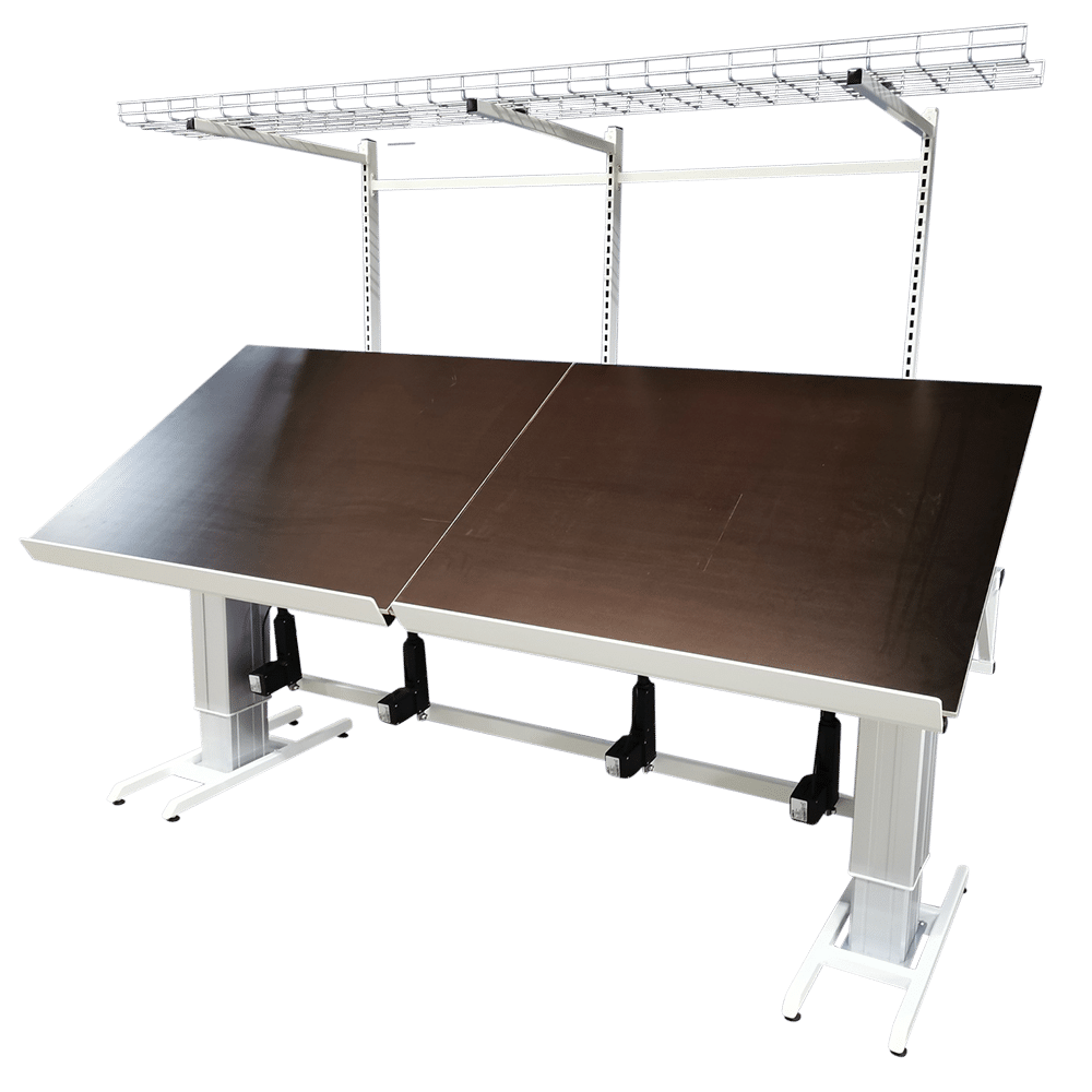 dobbelt arbejdsbord hæve sænk, dobbelt vip