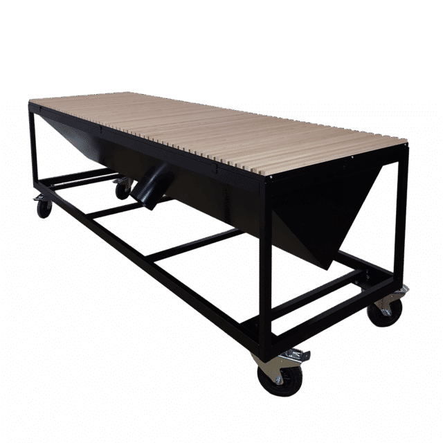 Udsugningsbord på hjul - skrå