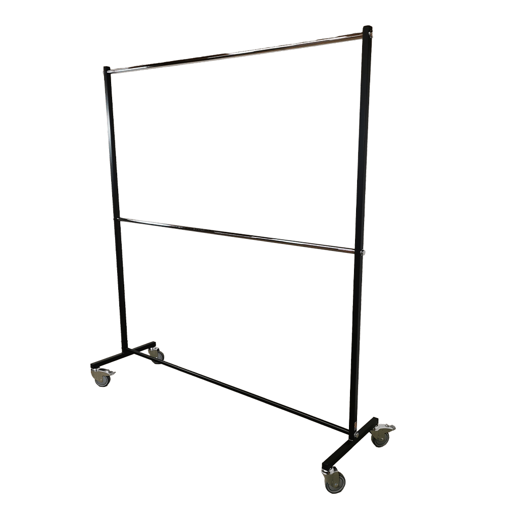 Hanger rack on wheels with 2 hanger bars (Model 4) (main image)