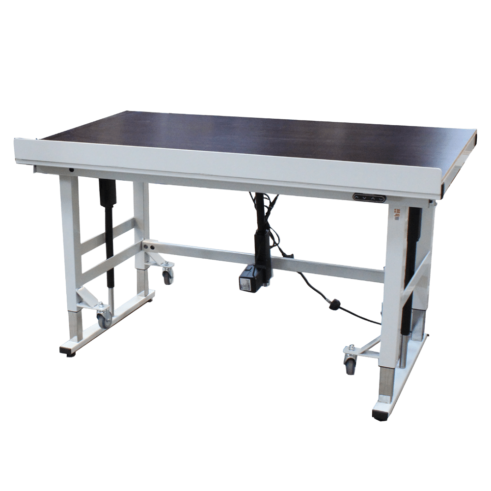 hæve sænke arbejdsbord med hjul og vip