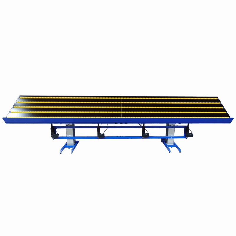 arbejdsbord med vip og rulleskinner