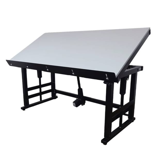 Workbench with tilting function for assembly - EOL 310 - Model 1 slanted front view