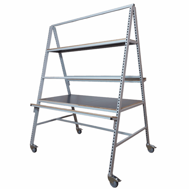 A-stativ på hjul - forfra