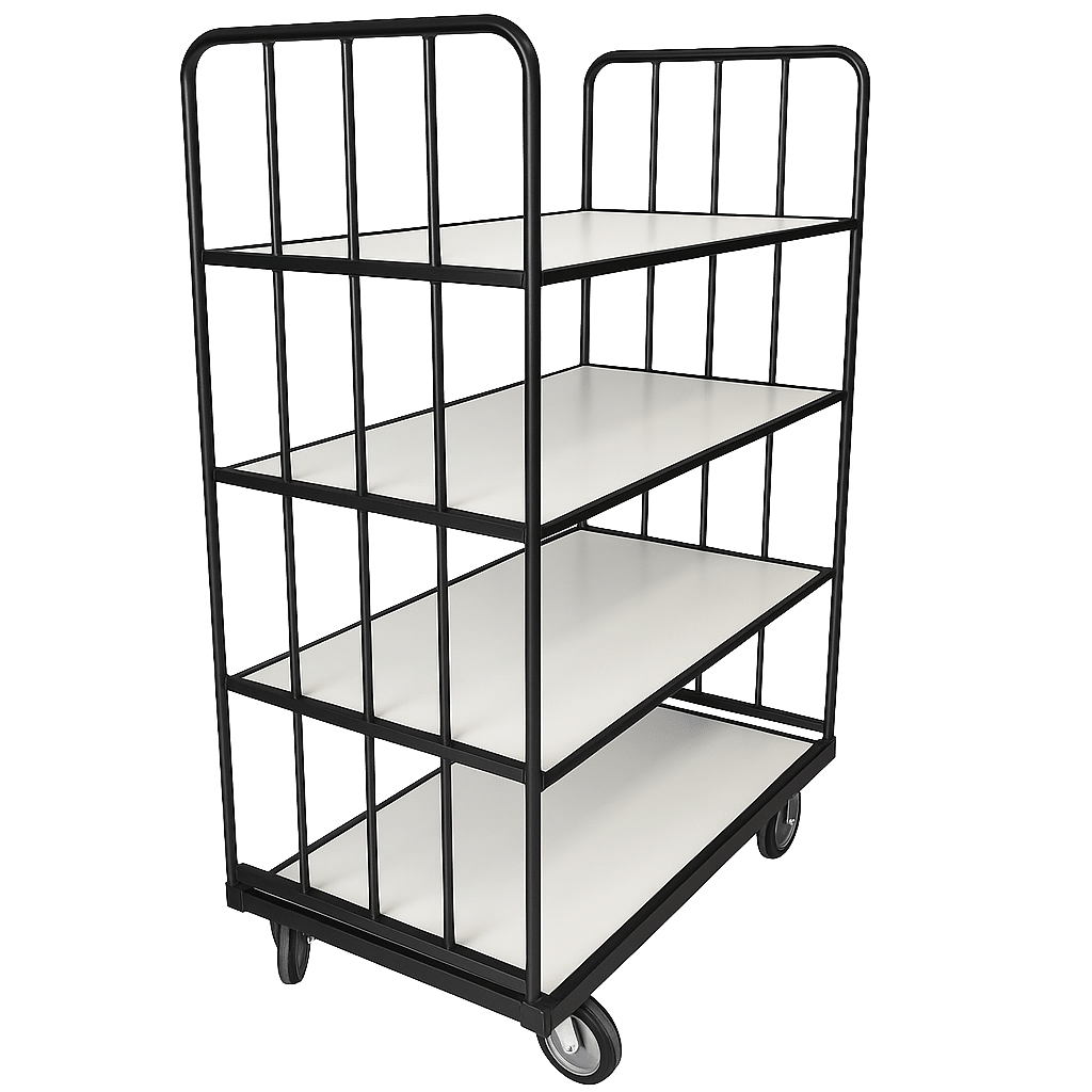 plukvogn med 4 hylder