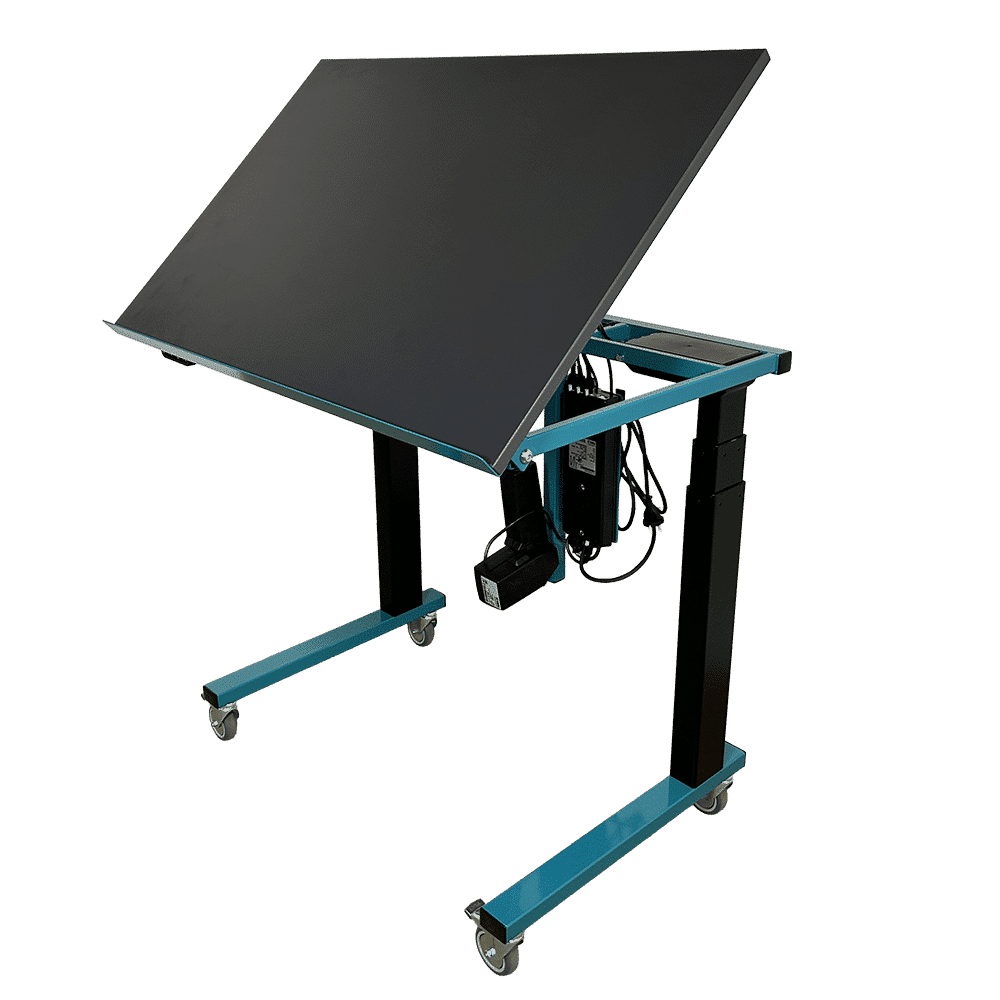 Hæve sænkebord med vippefunktion – 900x600mm - forfra skrå