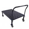 Pladevogn med ruller - 1200x800x442mm (Skrå bagfra)