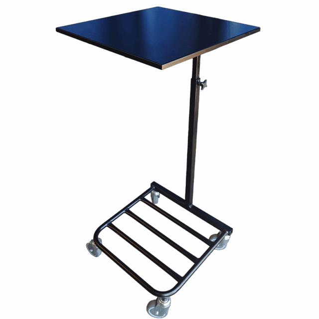 affaldsstativ med låg - skrå forfra