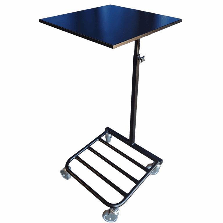 affaldsstativ med låg - skrå forfra