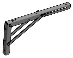 Kipphalterung für Regal aus Edelstahl. 165x305mm. Konsole für Regal