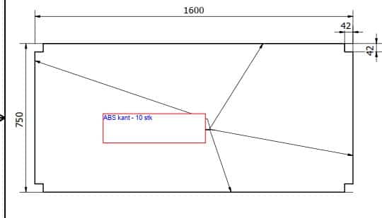 B100000 untere Ablage 1600x750x18