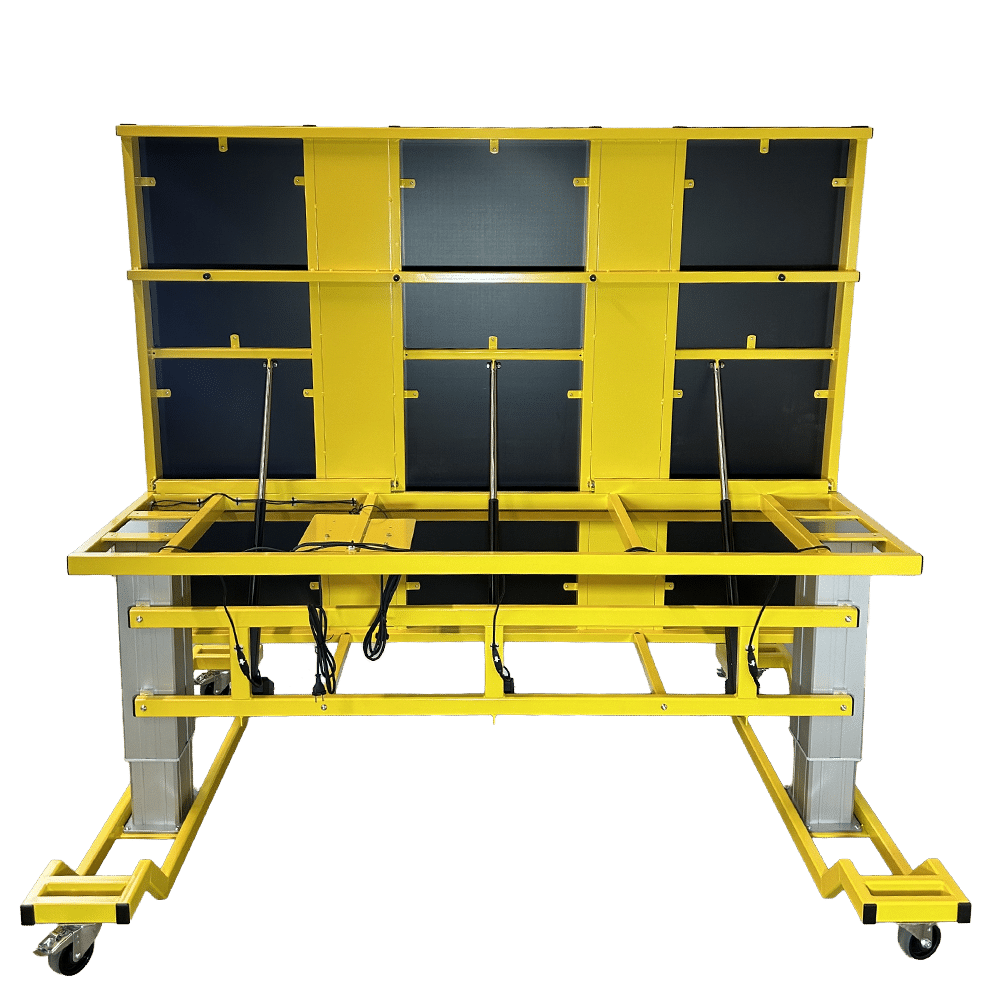 Erg-O-Lift 300 vip - hæve sænkebord med vippefunktion - KÆMPE model - bagside fuldt vippet