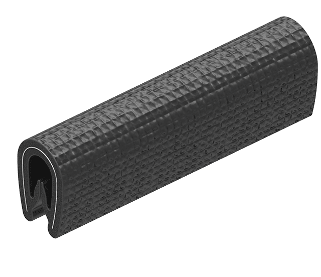 Edge strip black, clamping width of 1-2mm