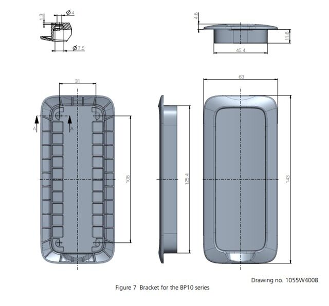 Montageplatte für Fernsteuerung mit Magnet Linak