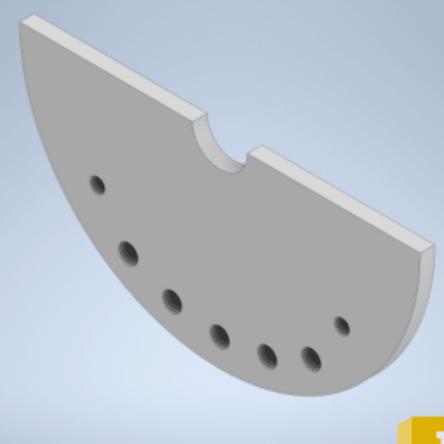 Plate for tilt with holes 5mm