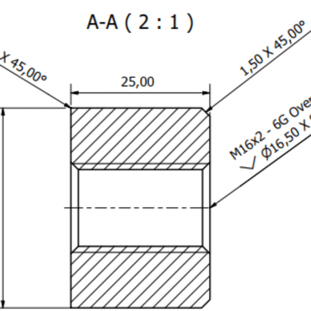 Stopfen Ø36xM16-25 Stahl 235 Übergröße