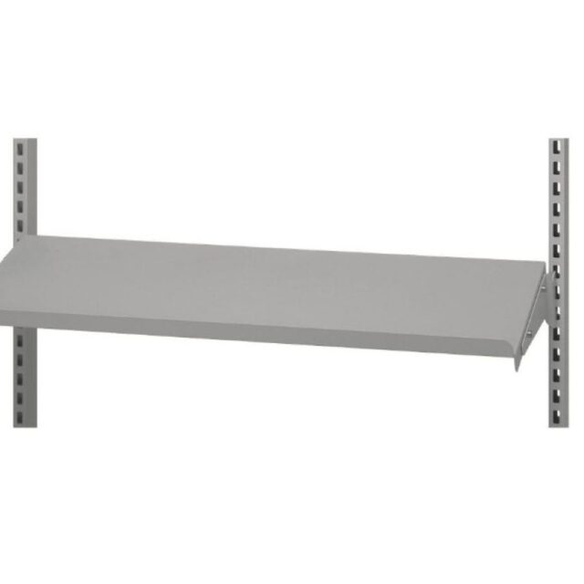 Stålhylde grå R7004 670x210 mm med endeplader