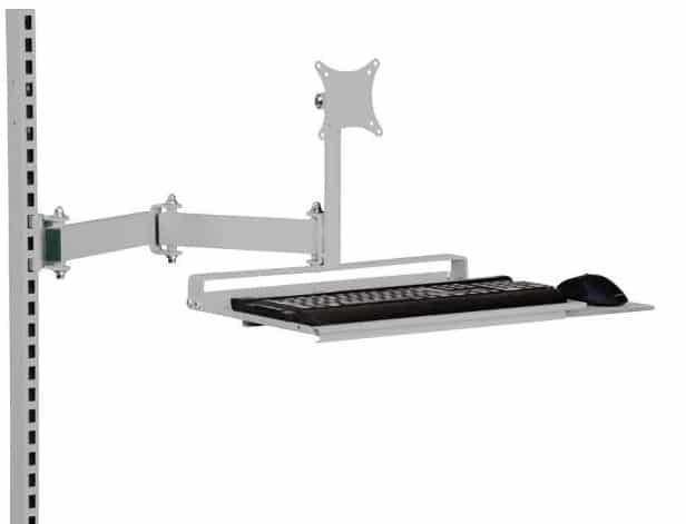 Tastatur- og skærmholder med arm - til bagsøjle