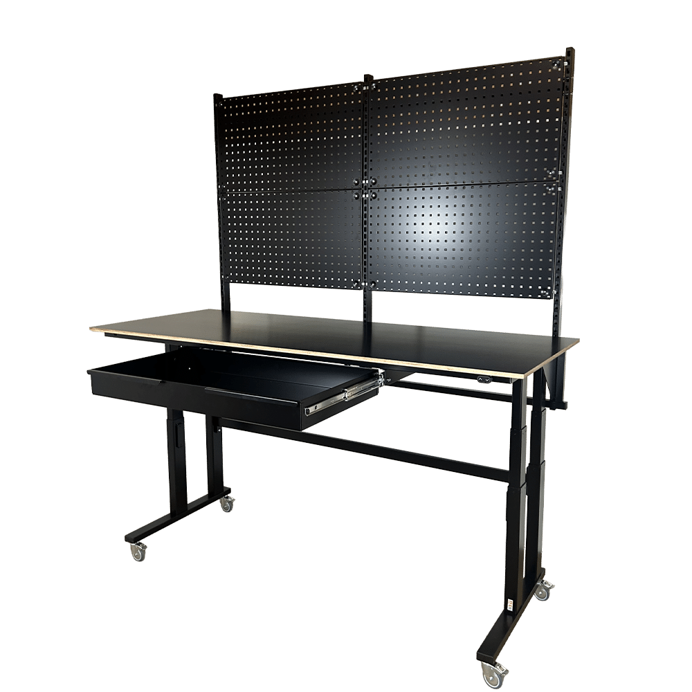 Hæve sænkebord med skuffe - Duo-Let 3070 (høj skrå)