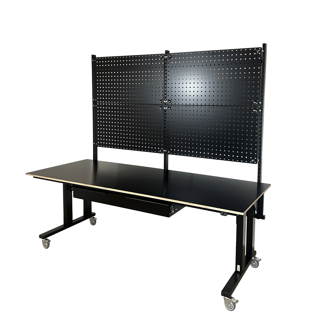 Hæve sænkebord med skuffe - Duo-Let 3070 (skrå skuffe inde)