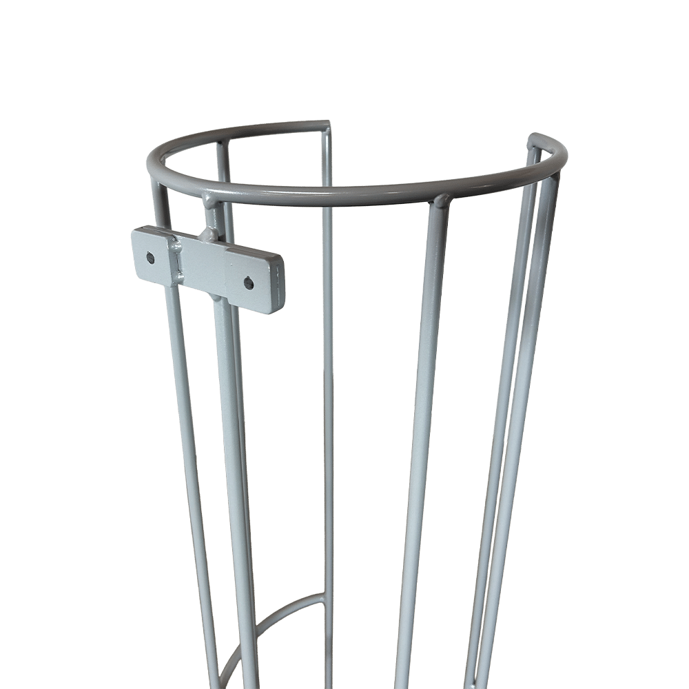 Stand for safety helmets - closeup of wall bracket