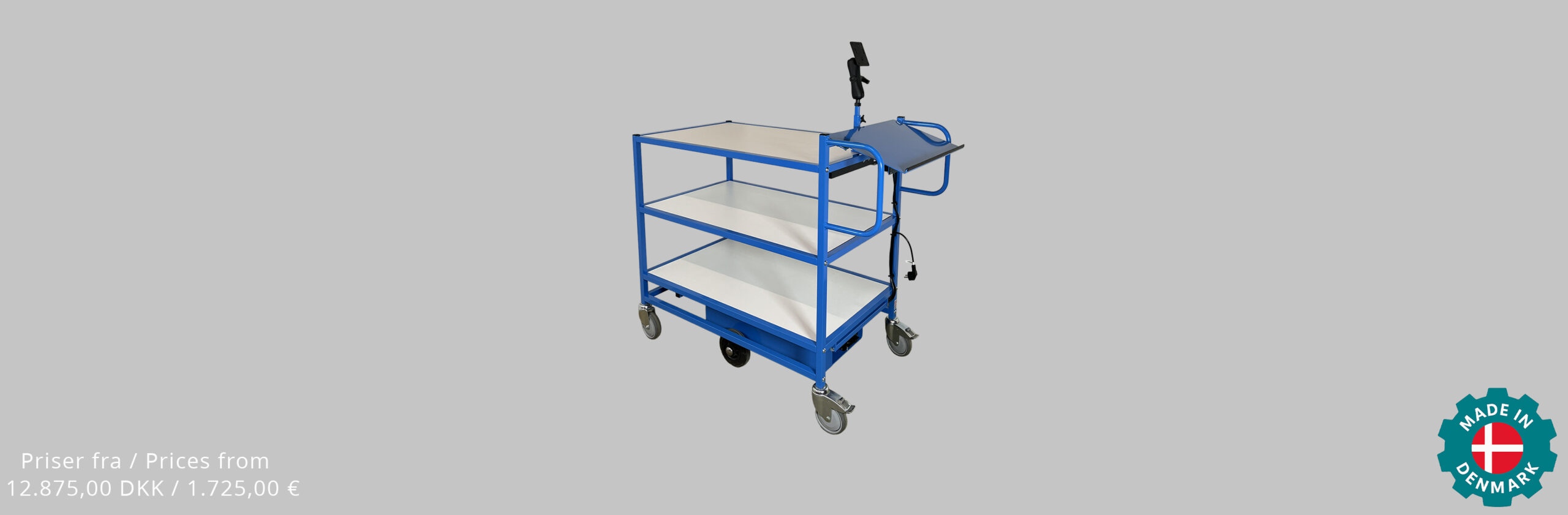 produktbanner plukvogn på batteri