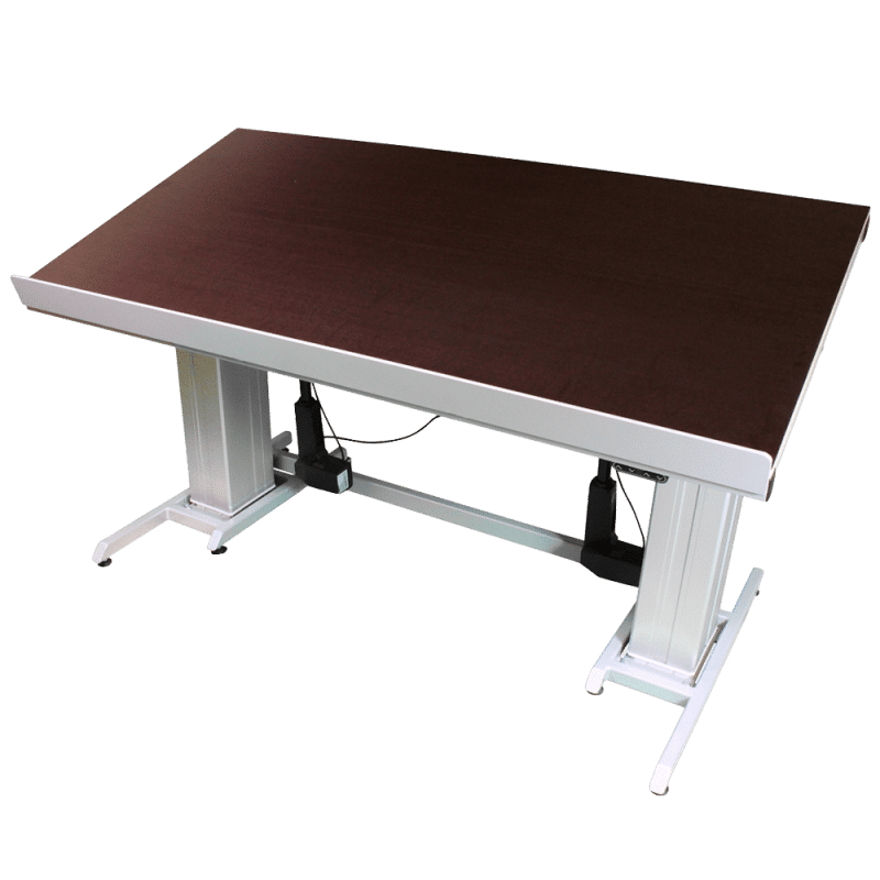 Height adjustable table with tilt function - 1600x800 mm (Brown tabletop)