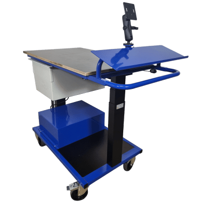 Picking trolley with battery